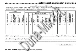 Napi beteglétszám kimutatás 1